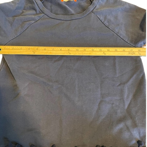 ModCloth Blue Cotton Pom Pom Blouse Sz M - Picture 7 of 8